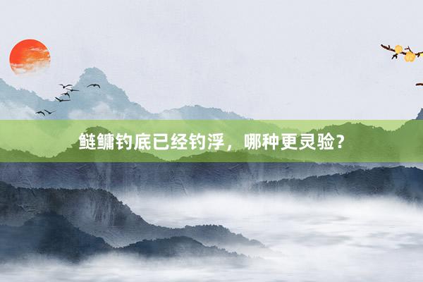 鲢鳙钓底已经钓浮，哪种更灵验？